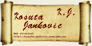 Košuta Janković vizit kartica